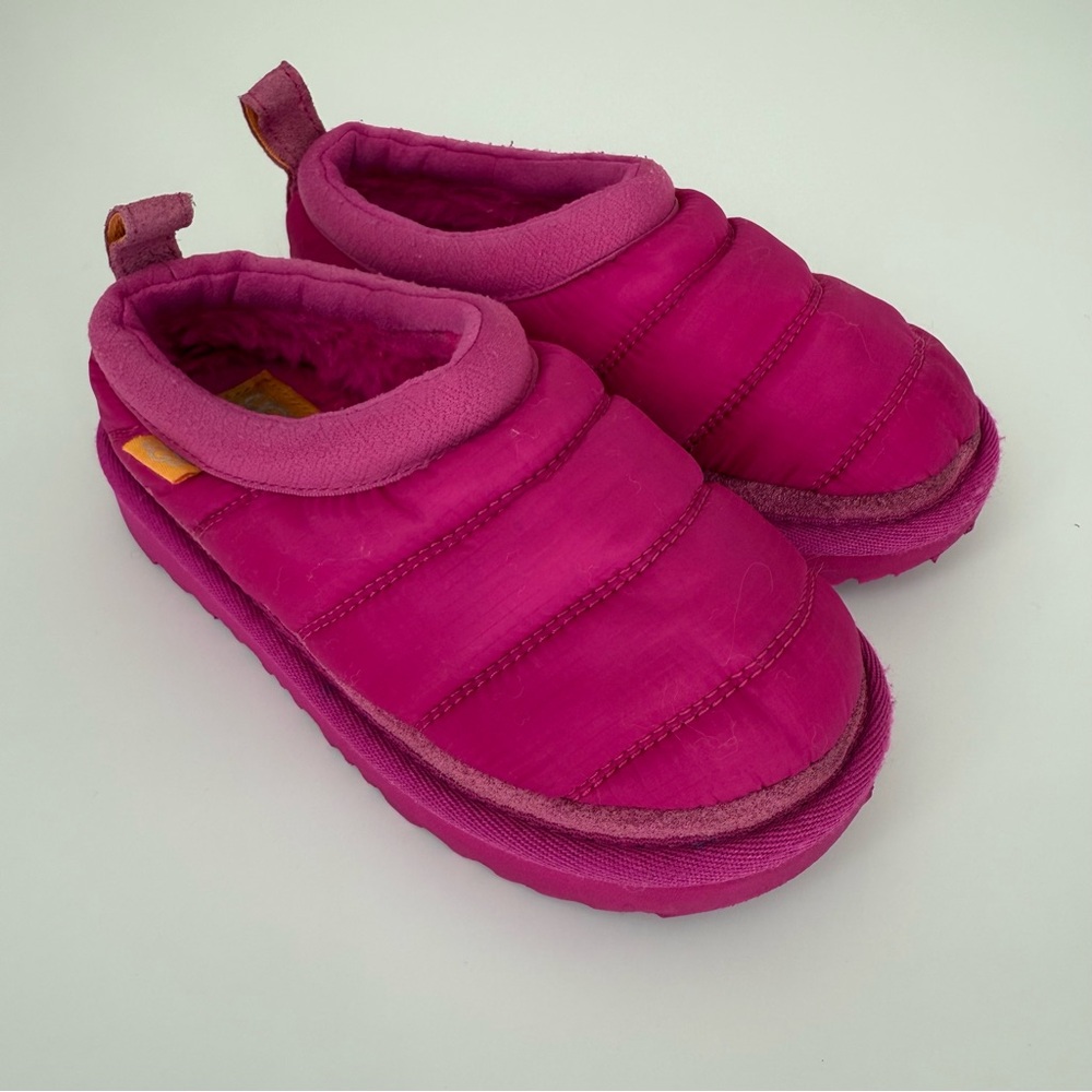 UGG Kids Tasman Slippers Rock Rose Pink Size 10 Outdoor Puff 3M - Picture 2 of 8